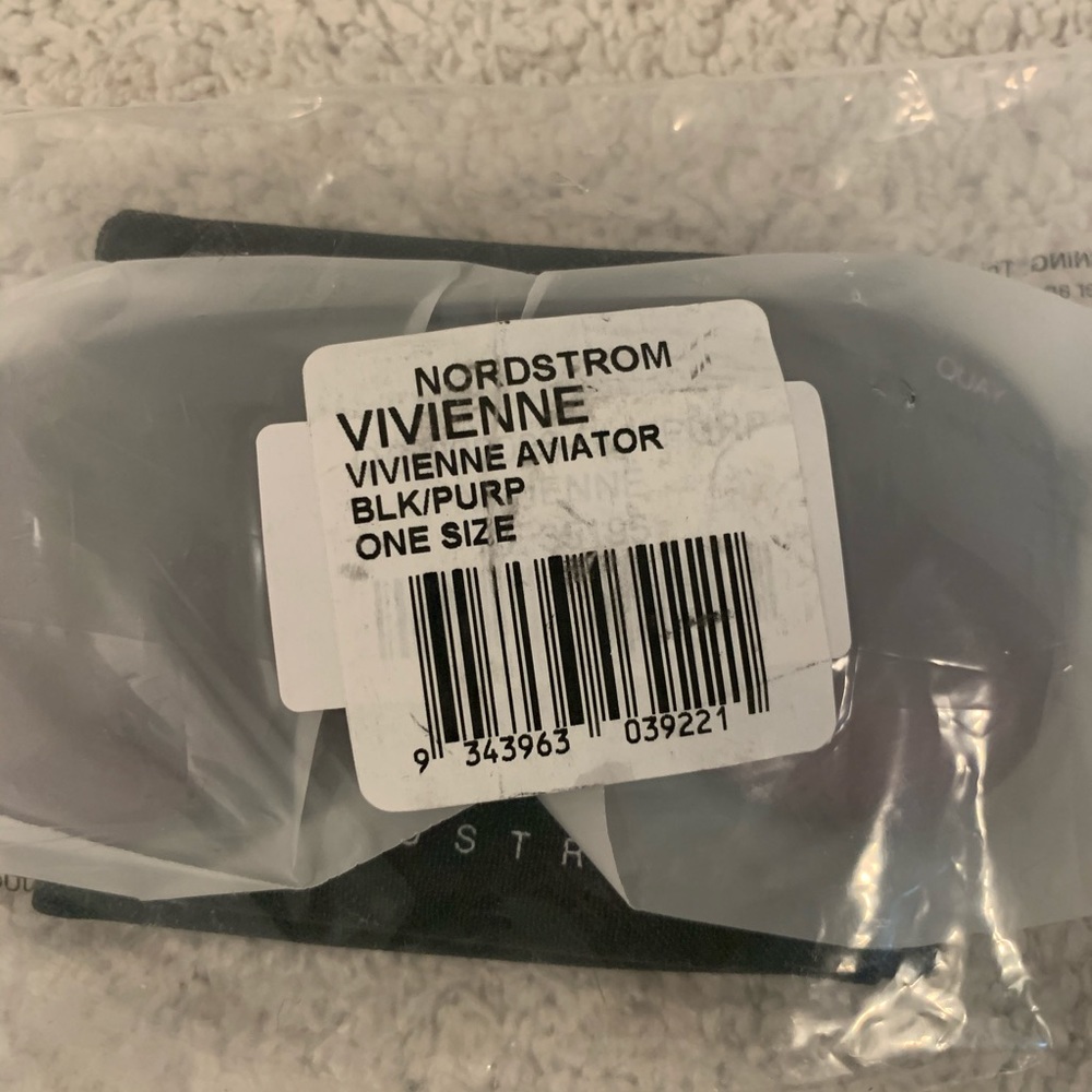 Quay Vivienne Aviator Black Purple Sunglasses - Picture 2 of 4